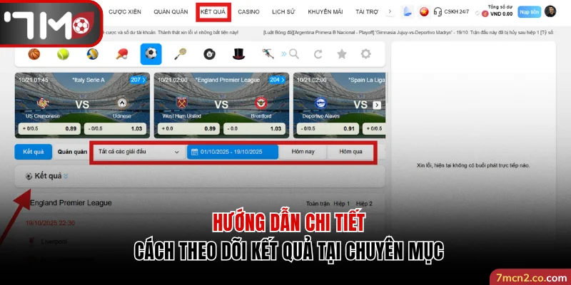 Hướng dẫn chi tiết cách theo dõi kết quả tại chuyên mục